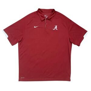 Nike Alabama Crimson Tide Dri-FIT Performance Polo Golf Shirt XL NCAA Football